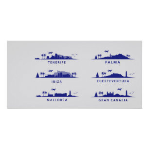 Poster Îles espagnoles