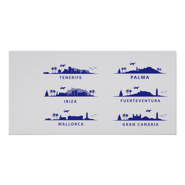 Poster Îles espagnoles (Devant)