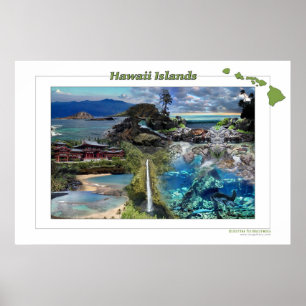 Poster Îles Hawaï