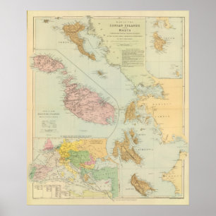 Poster Îles Ioniennes, Malte