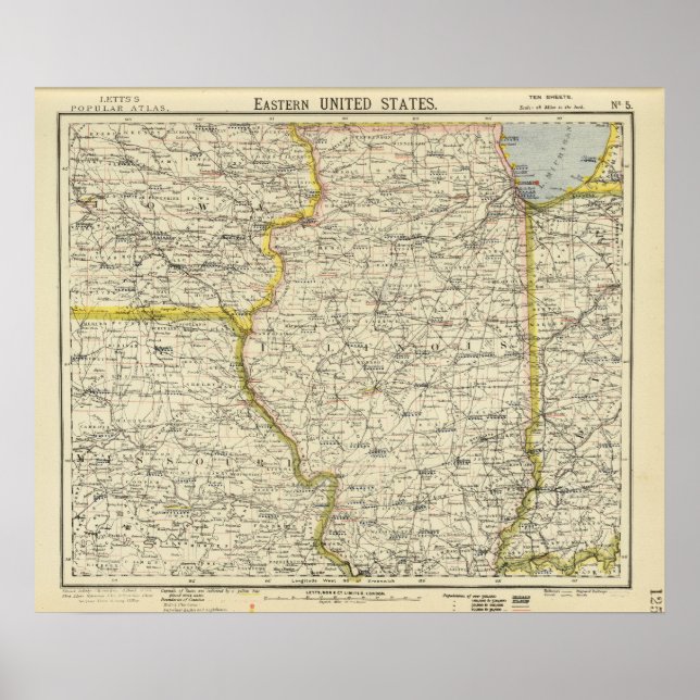 Poster Illinois, Indiana, Iowa, Missouri (Devant)