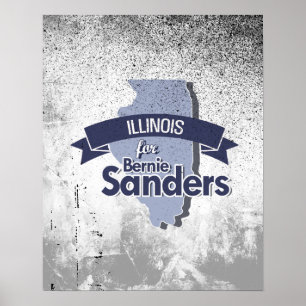 Poster Illinois pour Bernie Sanders
