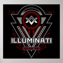 Poster Illuminati Nous Vous Voyons Tous Voir L'Oeil