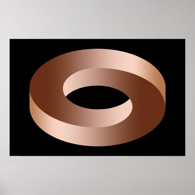 Poster Illusion à anneaux torsadés (Devant)