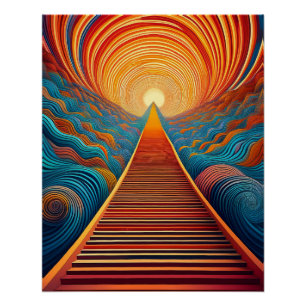 Poster Illusion optique - Chemin sans fin dynamique