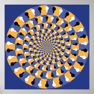 Poster Illusion optique folle - Cercle infini