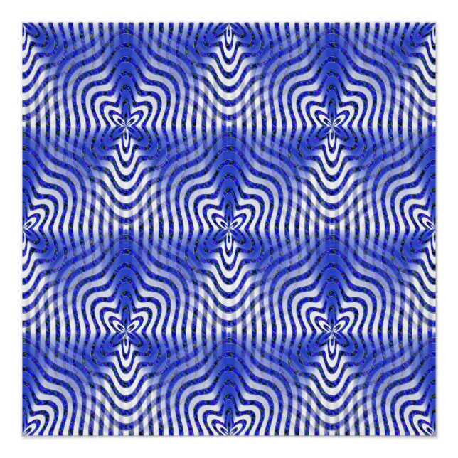 Poster Illusions en bleu.... (Devant)