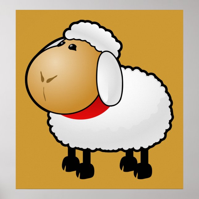 Poster Illustration 54-Free-Cartoon-Sheep-Clipart-Clipart (Devant)