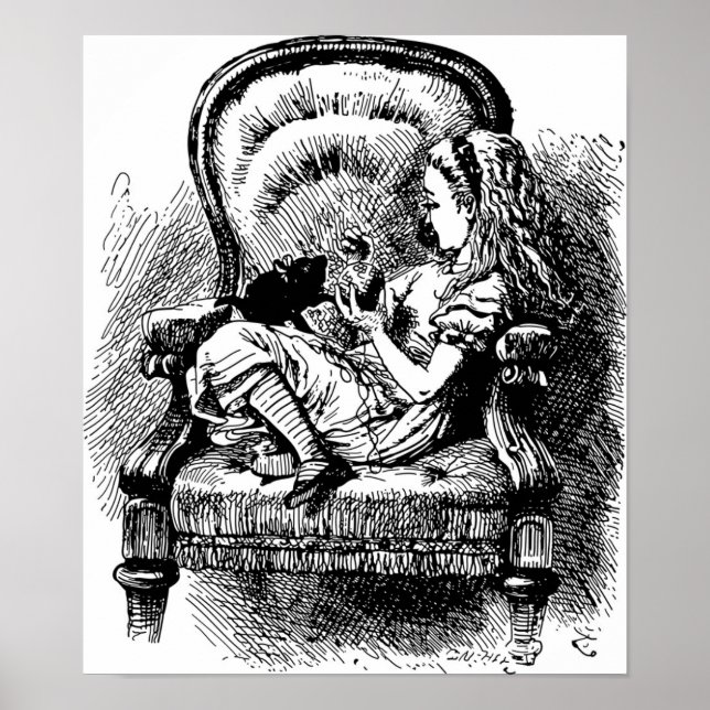 Poster Illustration Alice et Kitten (Devant)