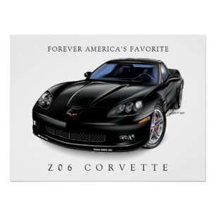 POSTER ILLUSTRATION AUTOMOBILE ZEE-O SIX ÉLÉGANTE