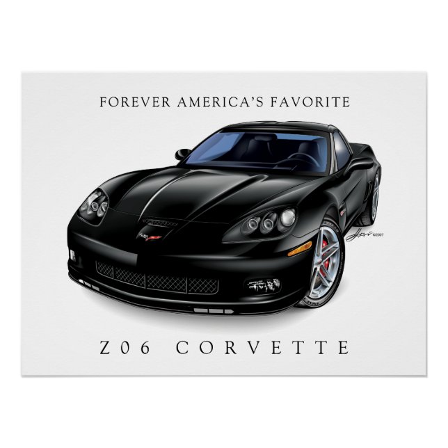 POSTER ILLUSTRATION AUTOMOBILE ZEE-O SIX ÉLÉGANTE (Devant)