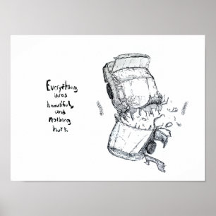 Poster Illustration d'accident de voiture avec la