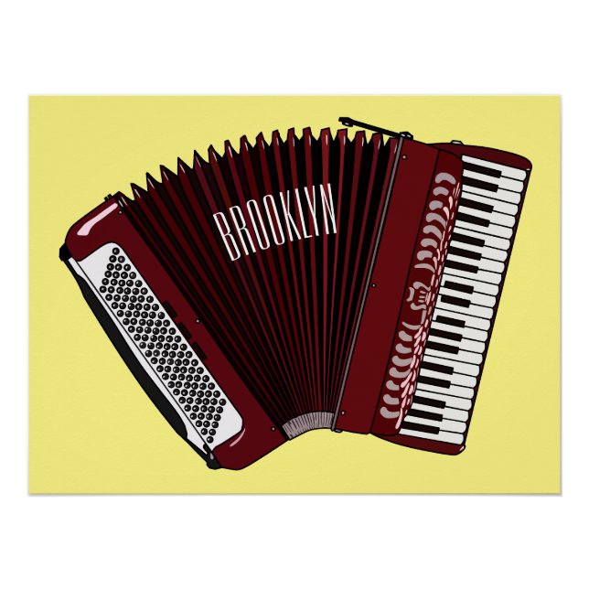 Poster Illustration d'accordion (Devant)