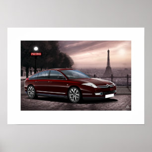 Poster Illustration d'affiche de Citroen C6
