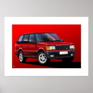 Poster Illustration d'affiche de Range Rover P38
