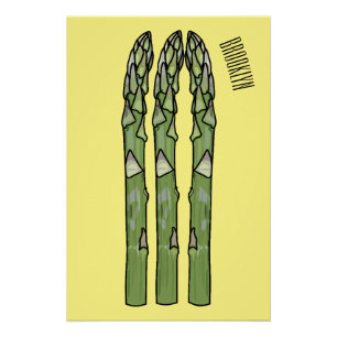 Poster Illustration d'Asparagus
