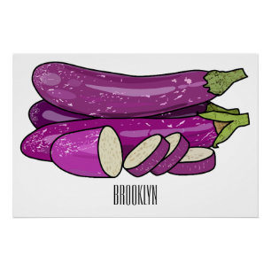 Poster Illustration d'aubergine