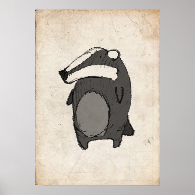 Poster Illustration de Badger (Devant)
