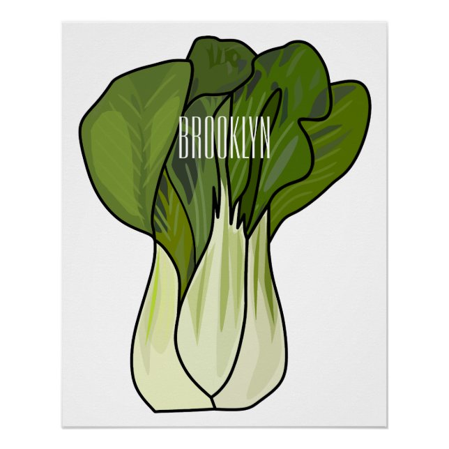 Poster Illustration de Bok choy (Devant)