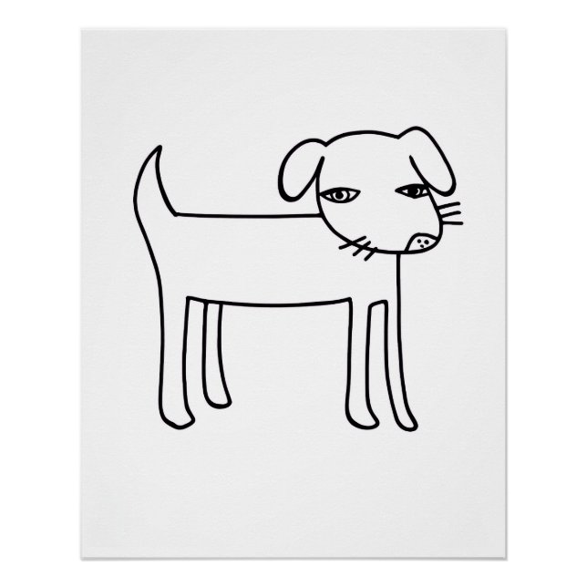 Poster illustration de chien moderne (Devant)