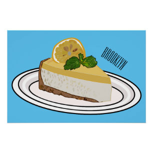 Poster Illustration de citron cheesecake