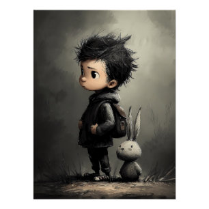 Poster Illustration de conte de fées pour enfants avec un