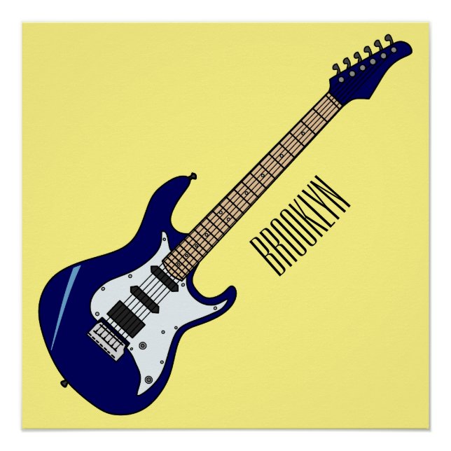 Poster Illustration de guitare électrique (Devant)