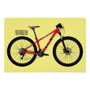 Poster Illustration de la bande dessinée de vélo
