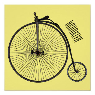 Poster Illustration de la bande dessinée de vélo à grande