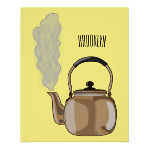 Poster Illustration de la bouilloire à thé ou à thé