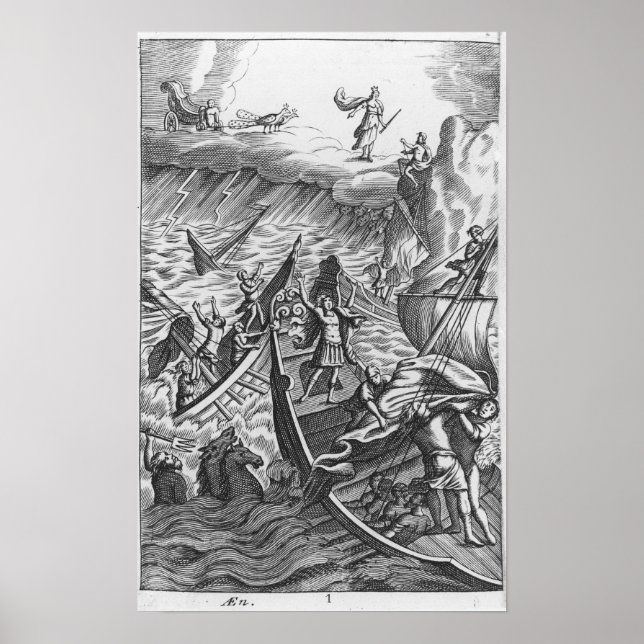 Poster Illustration de 'L'Aeneid' par Virgil (Devant)