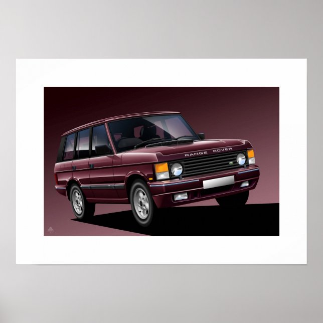 Poster Illustration de l'affiche classique de Range Rover (Devant)