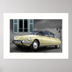Poster Illustration de l'affiche de Citroen DS