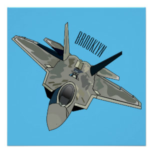 Poster Illustration de l'avion de chasse