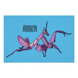 Poster Illustration de l'orchidée mante