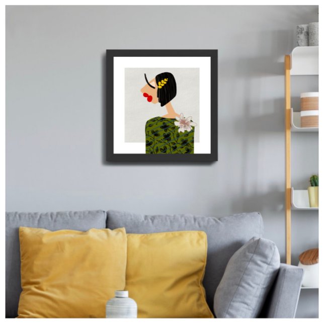 Poster Illustration de mode Flower Girl 2 (Créateur téléchargé)