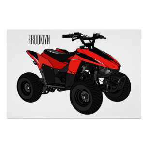 Poster Illustration de Quad bike atv