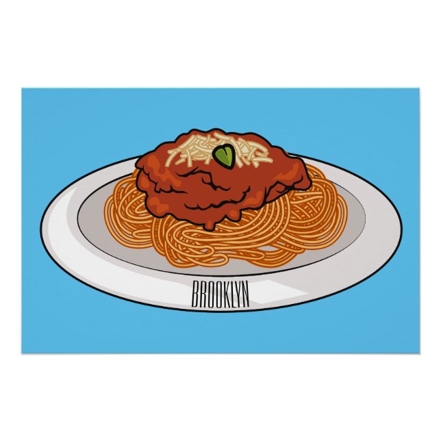 Poster Illustration de Spaghetti (Devant)
