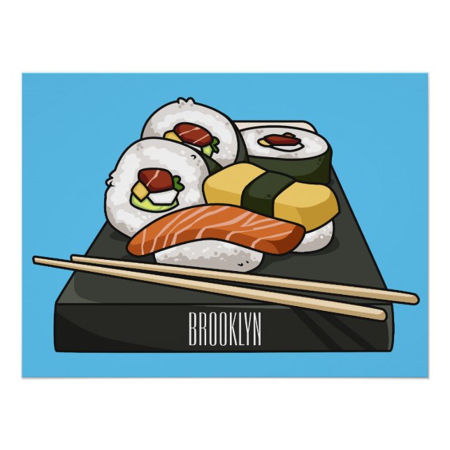Poster Illustration de sushi (Devant)