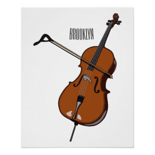 Poster Illustration de violoncelle