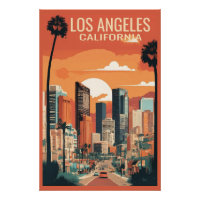 illustration de voyage à Los Angeles,