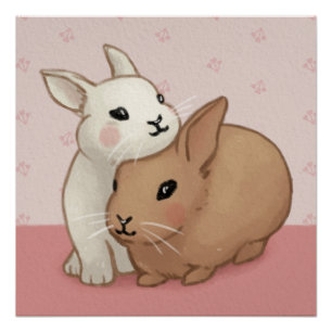 Poster Illustration du lapin mignon