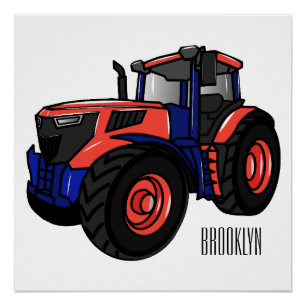 Poster Illustration du tracteur