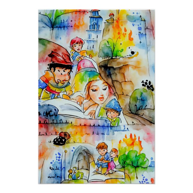 Poster Illustration d'un conte de fées de Whimsical (Devant)