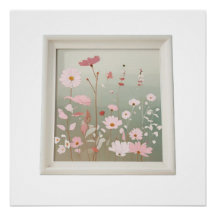 Illustration Fleur sauvage moderne Décor japonais