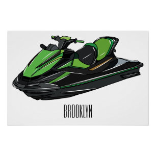 Poster Illustration Jet ski