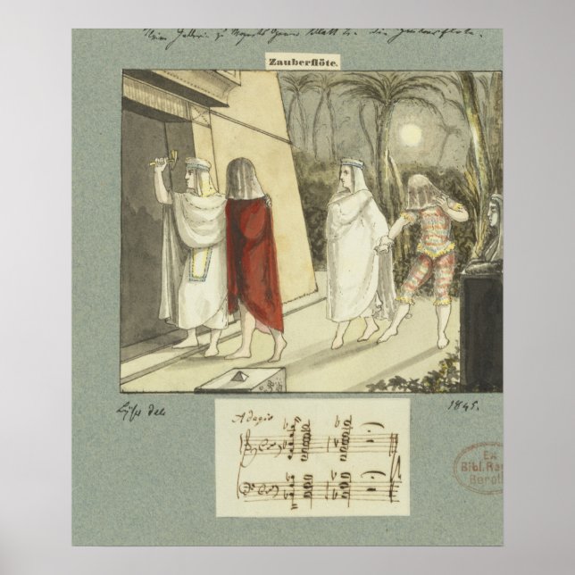 Poster Illustration pour "La Flûte magique" de Mozart, 18 (Devant)