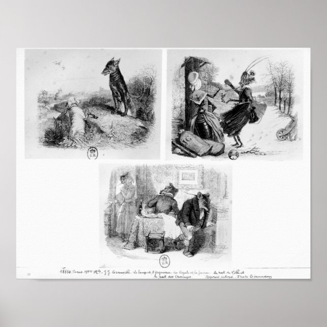 Poster Illustration pour 'Le loup et l'agneau' (Devant)