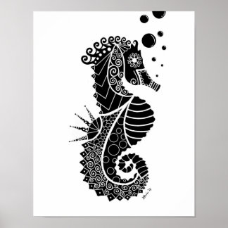 Poster Illustration Seahorse