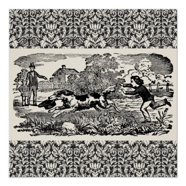Poster Illustration victorienne d'art antique d'animal de (Devant)